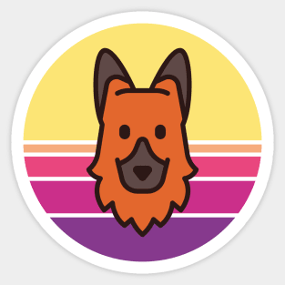 Sunset Walk with my German Shepherd Sticker